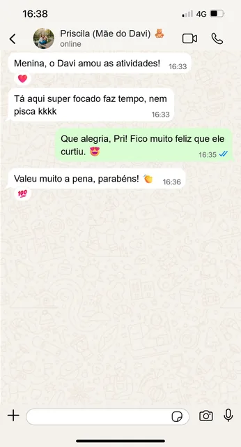 Depoimento real de mae no WhatsApp