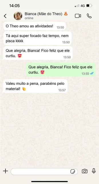 Depoimento real de mae no WhatsApp