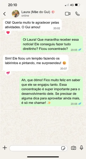Depoimento real de mae no WhatsApp