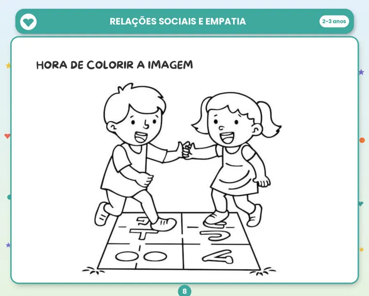Atividade real do kit: hora de colorir